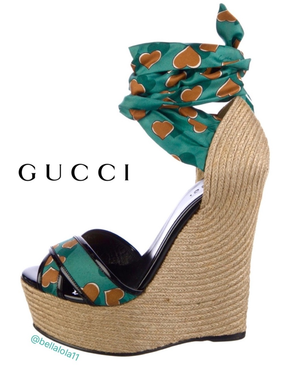 AUTHENTIC GUCCI WEDGE SANDALS